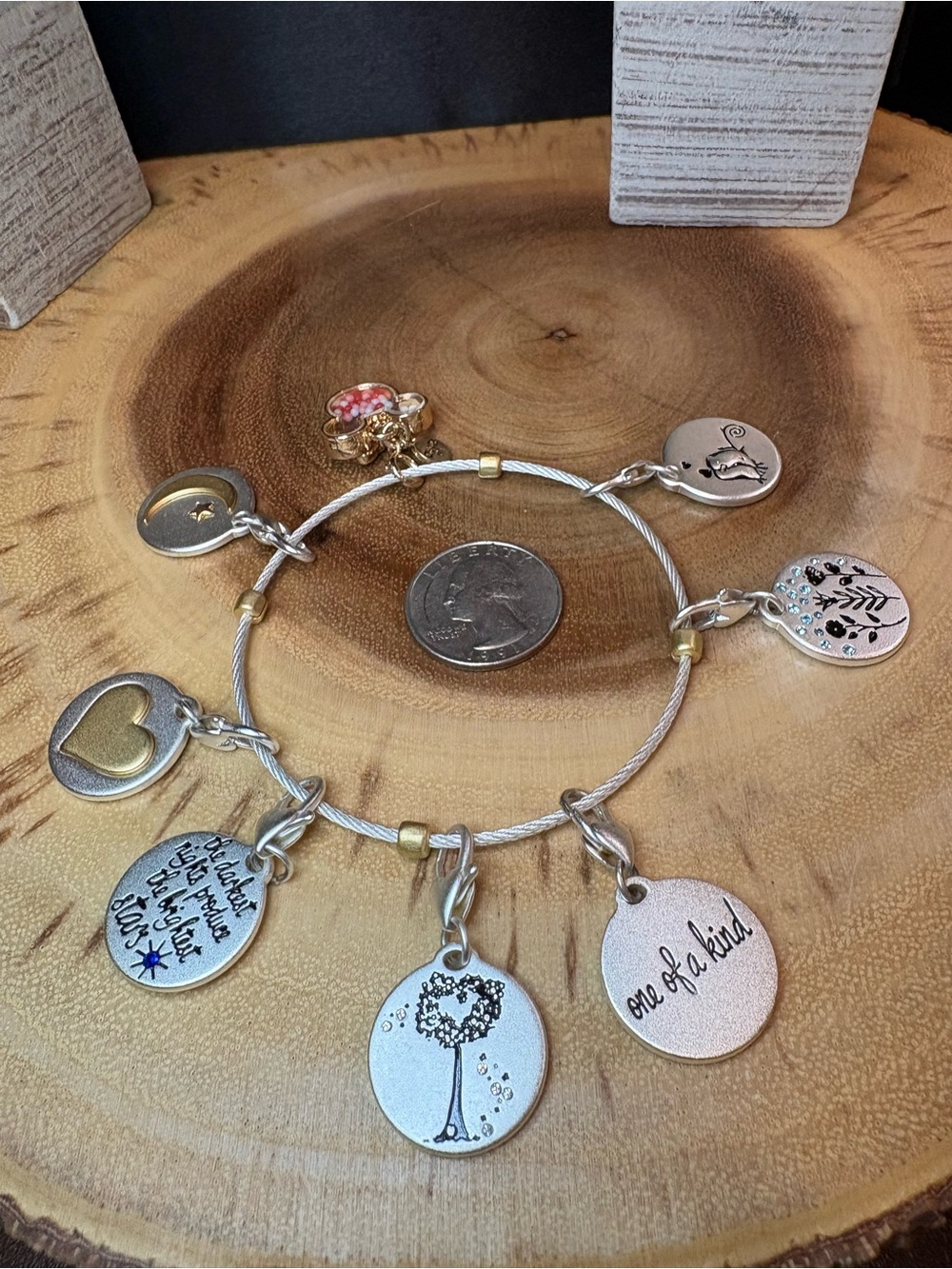 Vintage Silver Charm Bracelet with Red Accent Minnie Charm♥️ - Picture 11 of 12